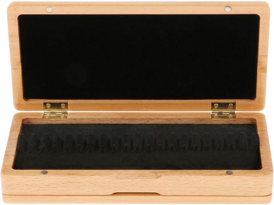 Houten Riet Houder - Opbergkoffer Riet - Riet Beschermen - Ventilatie Gaten - 40 Rietjes - Beige