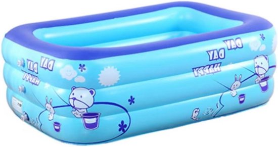Inflatable Family Pool Rectangular Toddler Pool Swimming Center Inflatable Pool Inflatable Family Pool (Color : Blu, Size : 130)