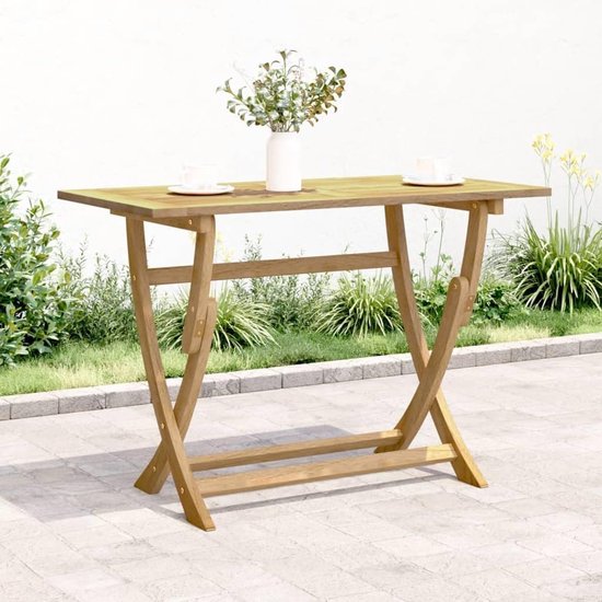 Inklapbaar, 110 x 55 x 75 cm, van massief acaciahout, inklapbare tuintafel voor terras, tuin of binnenplaats, robuust tafelblad voor dranken en snacks, eenvoudige reiniging
