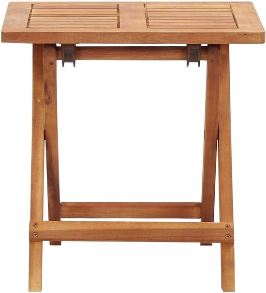 Inklapbare tuintafel, 40 x 40 x 40 cm, massief hout, acacia, inklapbaar, tuintafel, bijzettafel, balkontafel, houten tafel