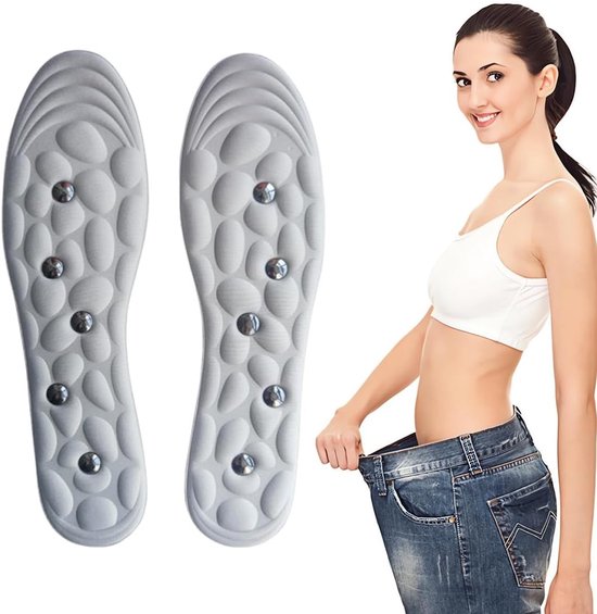 Inlegzolen voor Gewichtsverlies met Acupressuur, Magnetische Therapie en Reflexologie voor Gezonde Voeten