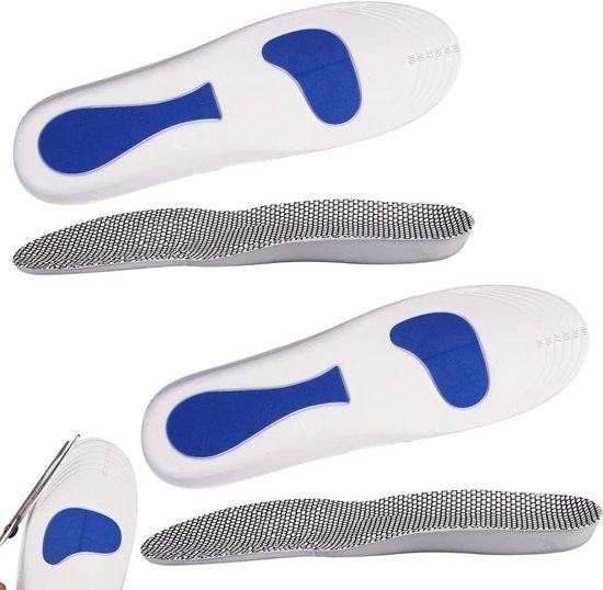 Inlegzolen voor Plantenfasciitis en Hielspoor, Verstelbare Schoenmaat (35-40) voor Werk- en Casualschoenen, Geschikt voor Platte Voeten en Ondersteuning van de Voetboog