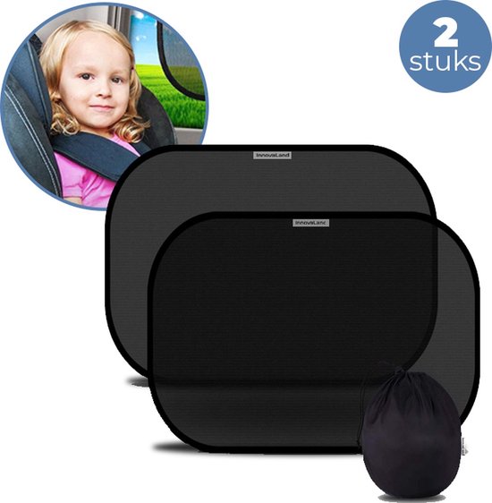Innovaland - Zonnescherm Auto Baby - Extra Donker Voor Betere Bescherming - Zelfklevend - UV Protectie - Zijruit - Kind - Zonwering Auto van Innovaland