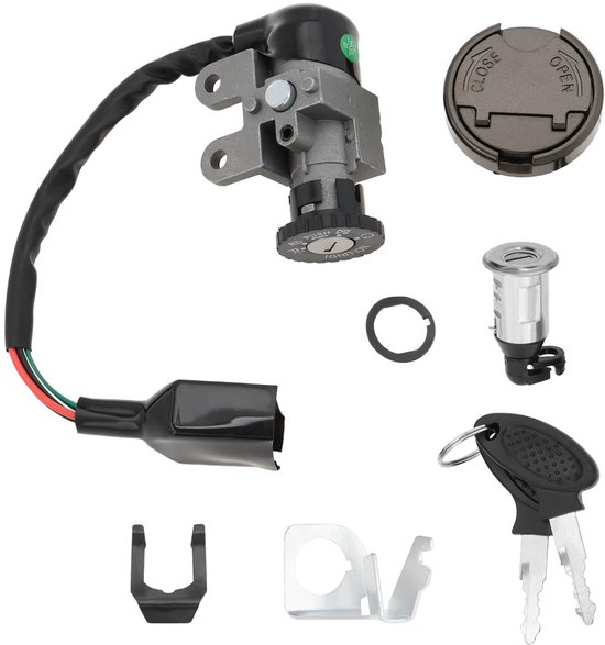 Inovra- Ontstekingsschakelaar Set - 5-pins Plug - Inclusief 2 Sleutels - Geschikt voor Buffalo Silver/Scooters - Metaal/Kunststof - Reserve Koelkast - Scooter Sleutelset
