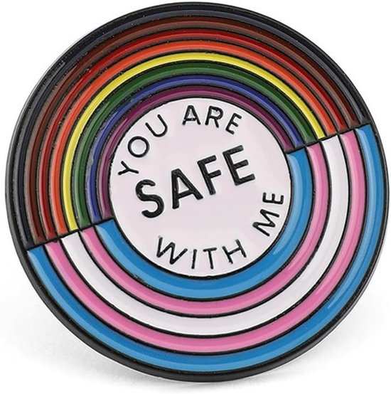Inspirerende Regenboog Pins voor Homoseksuele Pride met Hart Motief en Citaten