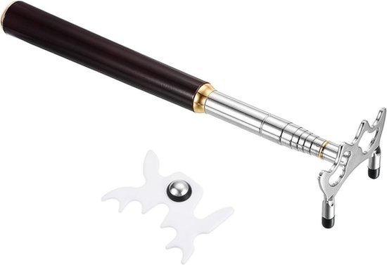 Intrekbare Biljart Cue Stick Bridge, Pool Cue Accessoire met Verwijderbare Metalen Hoofd