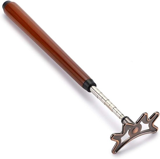 Intrekbare Biljartbrug hoofd zwembad keu stok met brug hoofd spin houder - antislip keu zwembad en snooker accessoire - bruin van Merkloos