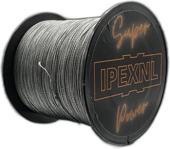 IPEXNL Super power 4 PE gevlochten super vislijn zwart - 9kg - 0.22 mm van 500 meter type 1.5 van IPEXNL