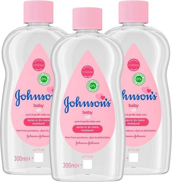 Johnson's  Baby Olie  3 x  Normaal 300ml- Voordeelverpakking van Johnson's
