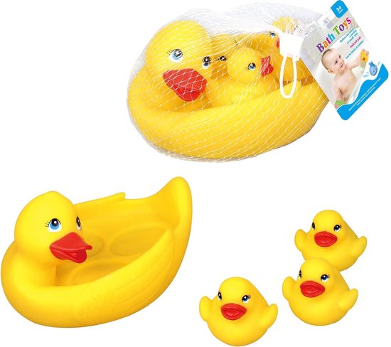 JollyToddler - Badeenden Set - 4 stuks - Bad plezier van Jolly