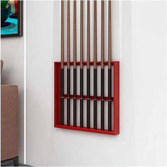 Keu Houder - Biljart Rek - Keus Opbergen - Wandmontage Ontwerp - 40-60 cm - Zwart