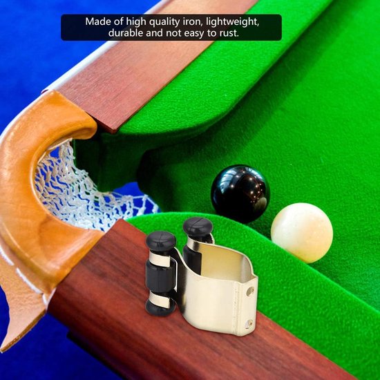 Keu Houder - Billiard Houder - Pool Keu Opbergen - Ruimtebesparend Ontwerp - 38 x 20 x 28mm - Goud