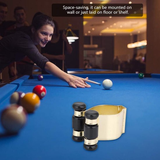 Keu Houder - Billiard Houder - Pool Keu Opbergen - Ruimtebesparend Ontwerp - 38 x 20 x 28mm - Goud
