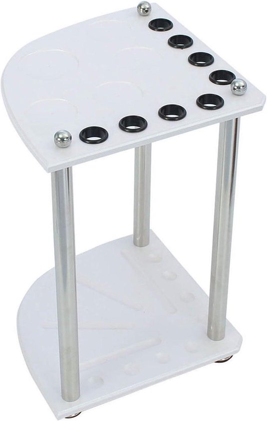 Keu Rack - Biljart Houder - Keuen Opbergen - Corrosiebestendig Ontwerp - 8 Keuen - Wit