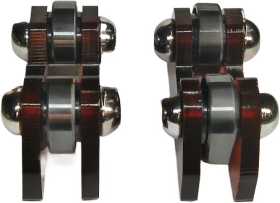 Keu Rechtheidsdetector - Controle Set - Biljart Keuren - Robuuste Acryl Constructie - Draagbaar Formaat - Bruin