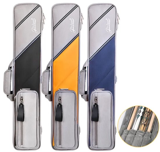 Keu tas biljart of pool zwart / grijs 4+3 van Longoni