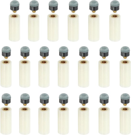 Keu Tips - Biljart Accessoires - Biljart Spelen - Schroefontwerp - 11mm - Grijs van Merkloos