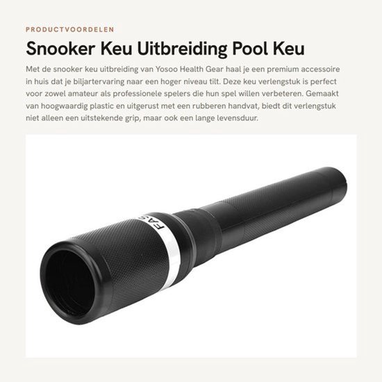 Keu Verlengstuk Premium - Snooker Keu Accessoire - Pool Keu Extensie - Rubber Handvat - Duurzaam Materiaal - Optimale Grip - Biljartkeu