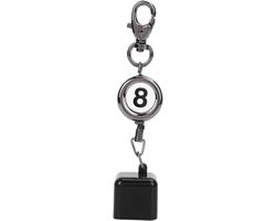 Keuhouder Keu - Krijthouder Accessoire - Biljart Spel - Intrekbaar Koord - 6 x 4 x 4 cm - Zwart