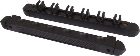 Keurek voor keuen - Wandmontage rek - Keuen opbergen - Ruimtebesparend model - Voor 6 keuen - Zwart