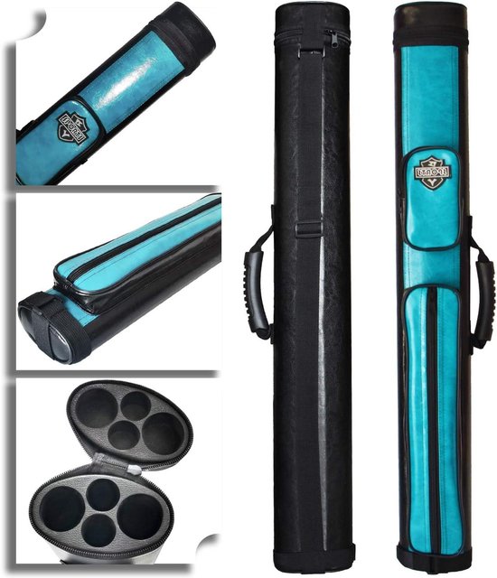 Keutas Biljart - Pool Cue Tas - Keuen Beschermen - Waterdicht PU-kunstleer - 34 inch Lengte - Turkoois