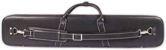 Keutas Deluxe - Pool tas - Biljartspullen vervoeren - Luxe kunstleer - 2 Keuen 6 Keu's - Zwart