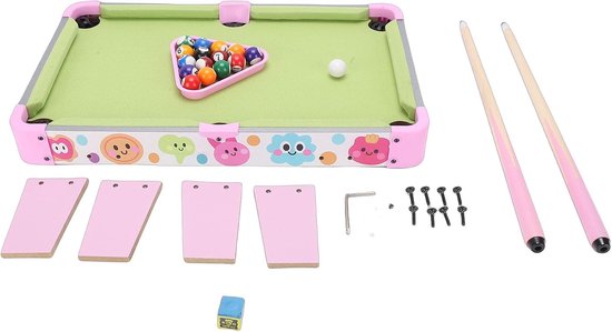Kinder Biljarttafel - Mini Pooltafel - Familieplezier Binnen - Draagbaar Composiet Frame - 51x32cm