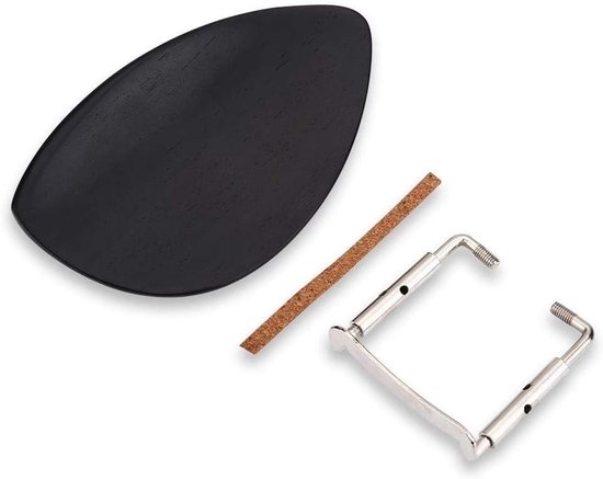 Kinnhalter voor 4/4 Violine van Ebenholz met Nadelholzstreifen - Perfecte ondersteuning en comfort voor muzikanten