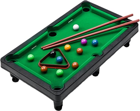 Kleine biljarttafel - Miniatuur speeltafel - Spelplezier thuis - Bevordert denkvermogen - 31 x 26 x 2.5 cm - Niet gespecificeerd