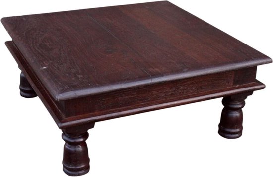 Kleine Tafel, Bloemenbankje, Salontafel, Bijzettafel, Salontafel - Model 3, Brown, 15x30x30 cm, Salontafels Vloertafels