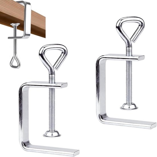 Kleine Tafel Klemmen Set van 2, Verstelbare C Klemmen van RVS voor Ondersteuning en Bevestiging