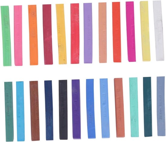 Kleurkrijt Set - Pastelkrijt Tekenen - Creatief Uiten - 24 Levendige Kleuren - 6 cm Lengte - Multi-color