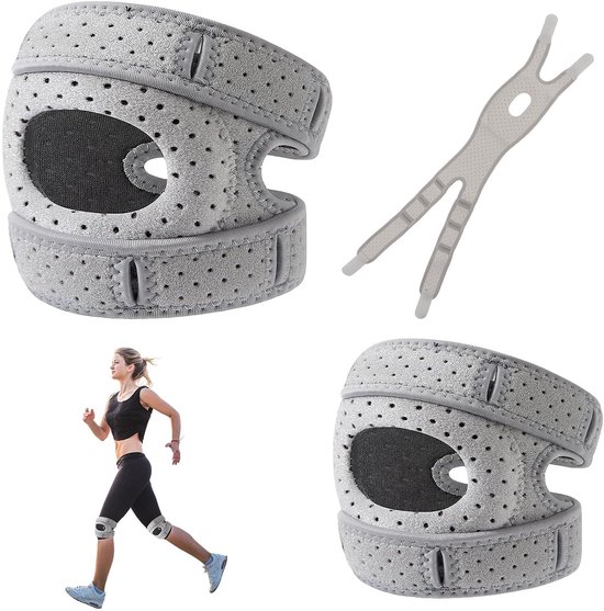 Kniebandage voor Wellness en Pijnverlichting, Set van 2, Patella Stabilisatie, Ondersteuning voor Sporters en Dansers, Vermindering van Belastingen en Blessures