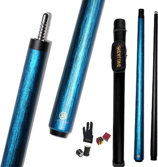 Koolstofvezel Poolkeu - Snooker Keu Biljartkeu - Biljart Spelen - Lage Afbuiging Ontwerp - 56 inch - Zwart