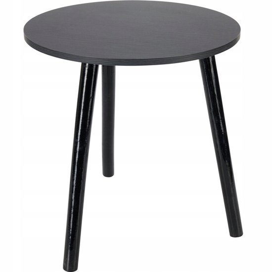Koopman ZUZU Serie - Koffietafel - Zwart MDF - 40x41 cm - Stabiliteit met Grenen Poten