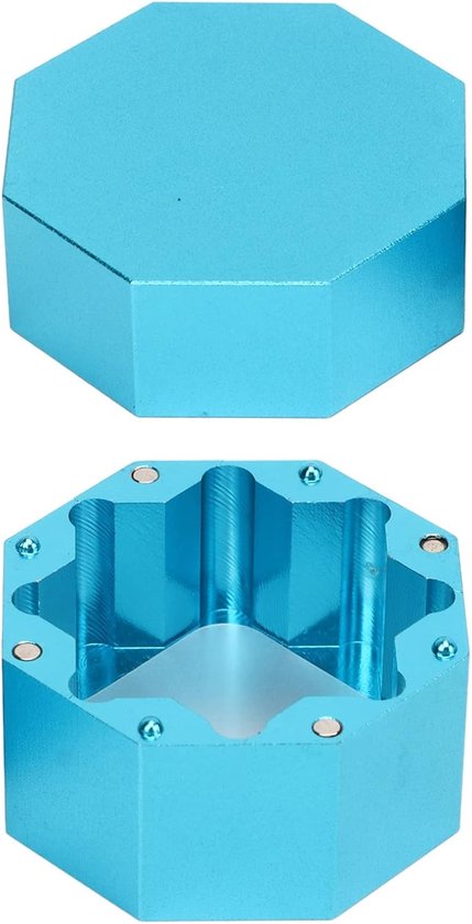 Krijt Houder - Biljart Accessoire - Keu Onderhoud - Aluminium Legering - 4x4x4 cm - Blauw