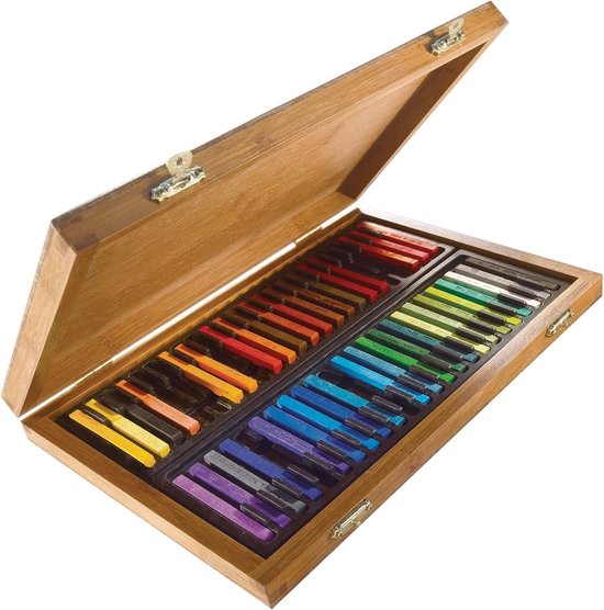 Krijt Set - Pastel Stiften - Kunst Creatie - Vierkante Vorm - 18 Kleuren - Gekleurd