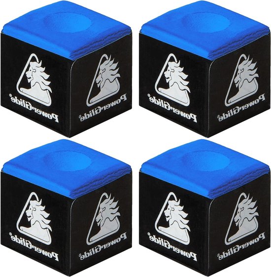 Krijt set - Sport accessoires - Biljart spelen - 4 stuks - Unspecified - Blauw