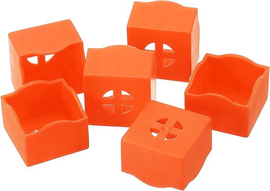 Krijthouder Biljart - Keu Krijthouder - Poolen - Licht en Draagbaar - 25 x 25 x 18 mm - Oranje