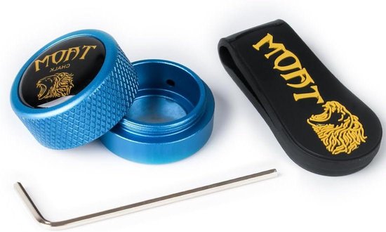 Krijthouder Biljart - Krijt Case Pool - Biljart Spelen - Sterk Magnetisch - 10.2 x 5.1 x 5.1 cm - Blauw