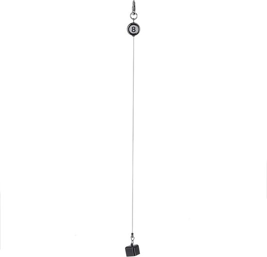 Krijthouder Biljart - Pool Accessoire - Tafel Spelen - Intrekbare Kabel - 74 cm - Zwart