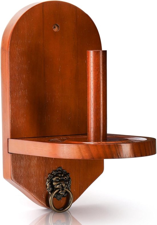 Krijthouder Muur - Houten Krijtconsole - Biljart Accessoire - Ruimtebesparend Ontwerp - 6x12x6.7 inch - Bruin