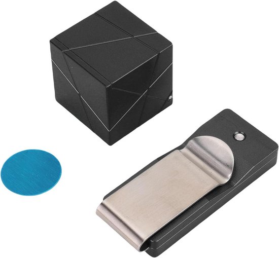 Krijthouder Pool Keu - Krijt Case - Biljart Spel - Aluminium Legering - 13 x 7 x 3 cm - Zwart
