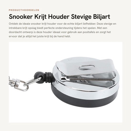 Krijthouder Stevige Opslag - Intrekbare Biljart Houder - Draagbare Accessoires - Pooltafel Toebehoren - Voor Biljartliefhebbers - Krijtbox