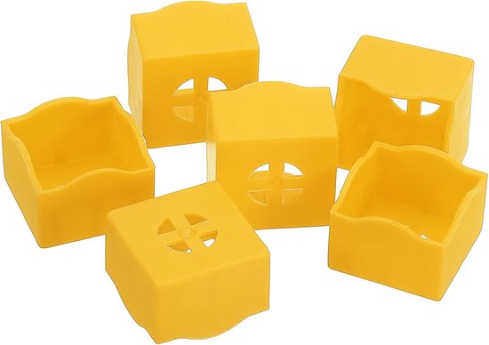Krijthouder voor zwembad - Keu krijt houder - Biljart accessoire - Draagbaar en lichtgewicht - 7 stuks set - Geel