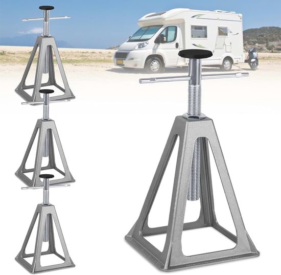 Krikken Auto Kriksteunen In Hoogte Verstelbare Auto Kriksteunen Maximale Draagkracht 1 ton voor Stabilisatie Accessoires van Auto's Caravans Campers of Aanhangwagens (4 Stuks)