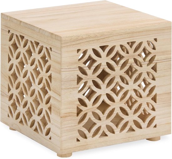 Kruk kant hout bed natuurlijke kubus koffie tafel plank, Multi kleuren, enkele