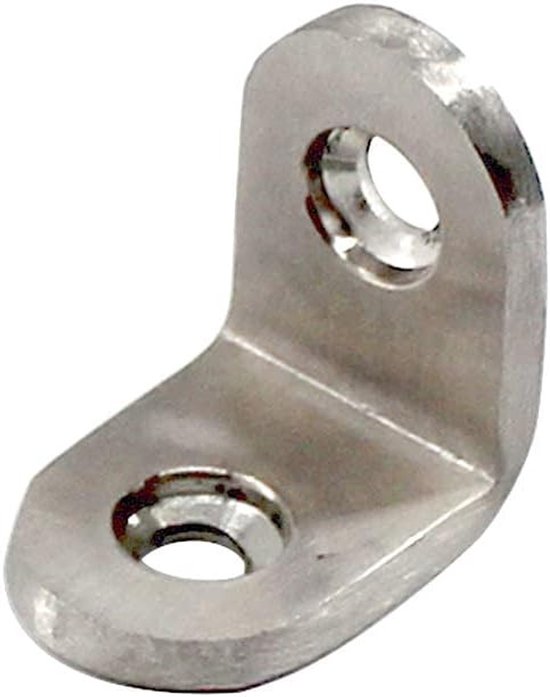 L-vormige hoekbeugel voor houten meubels - Stevige bevestigingsbeugel met schroeven - Ideaal voor meubels, constructie en ondersteuning - 20x20x2mm, set van 40