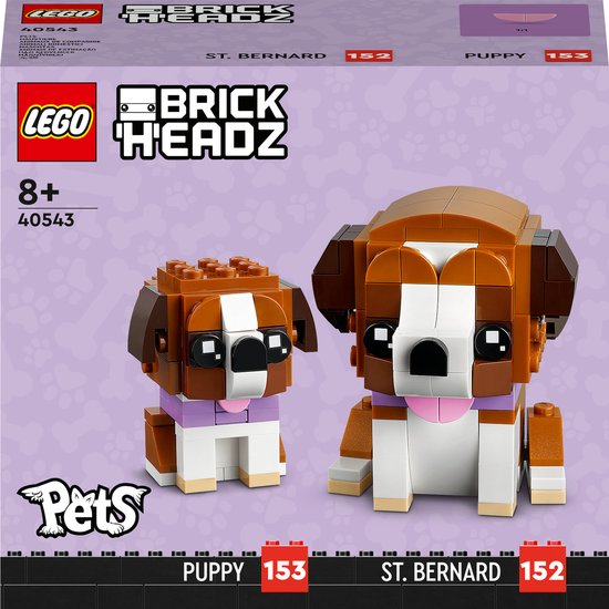 LEGO Brickheadz 40543 - St. Bernard en Puppy van LEGO