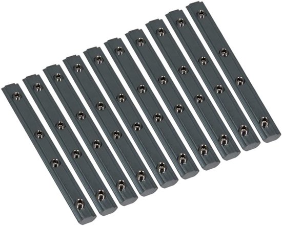 lijn connector 3.9 "gezamenlijke beugel met M5 schroef voor 0.25" sleuf 2020 serie aluminium extrusieprofiel, 10 stks/pak (zwart-rechte beugel-20serie)